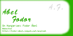 abel fodor business card
