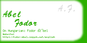 abel fodor business card